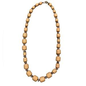 J.Crew Peach Bead & Rhinestone Necklace